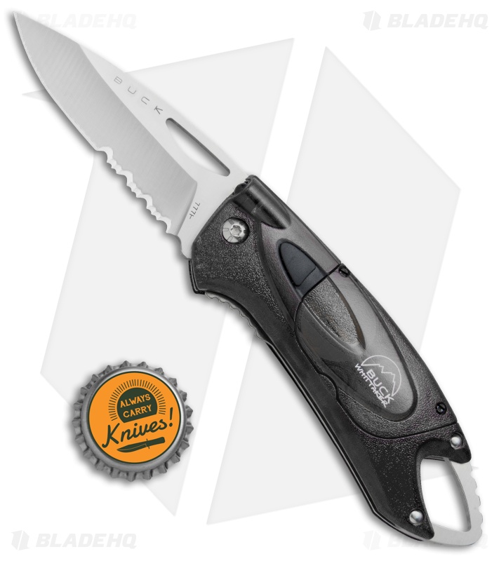 Buck Lumina LED Liner Lock Knife Smoke (3" Satin Serr)