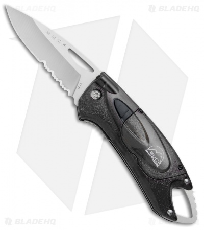 Buck Lumina LED Liner Lock Knife Smoke (3" Satin Serr)