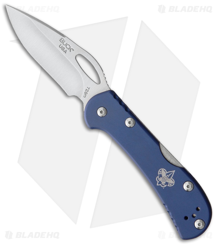 Buck Mini SpitFire Lockback Knife Blue (2.8" Satin)
