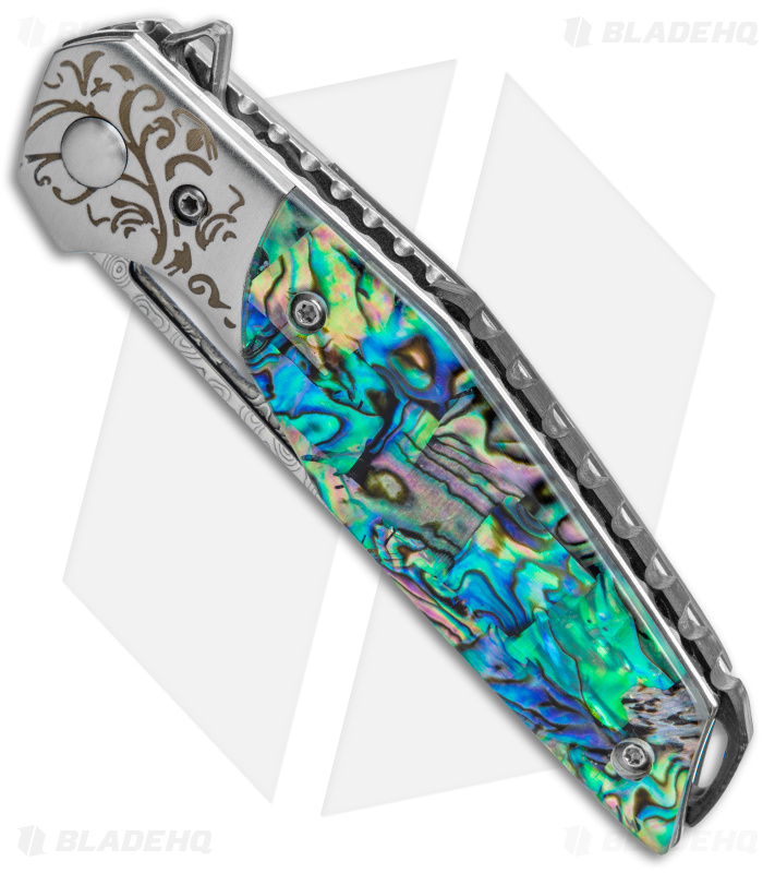 BNB KNIVES 折りたたみナイフ ABALONE FLIPPER ダマスカス