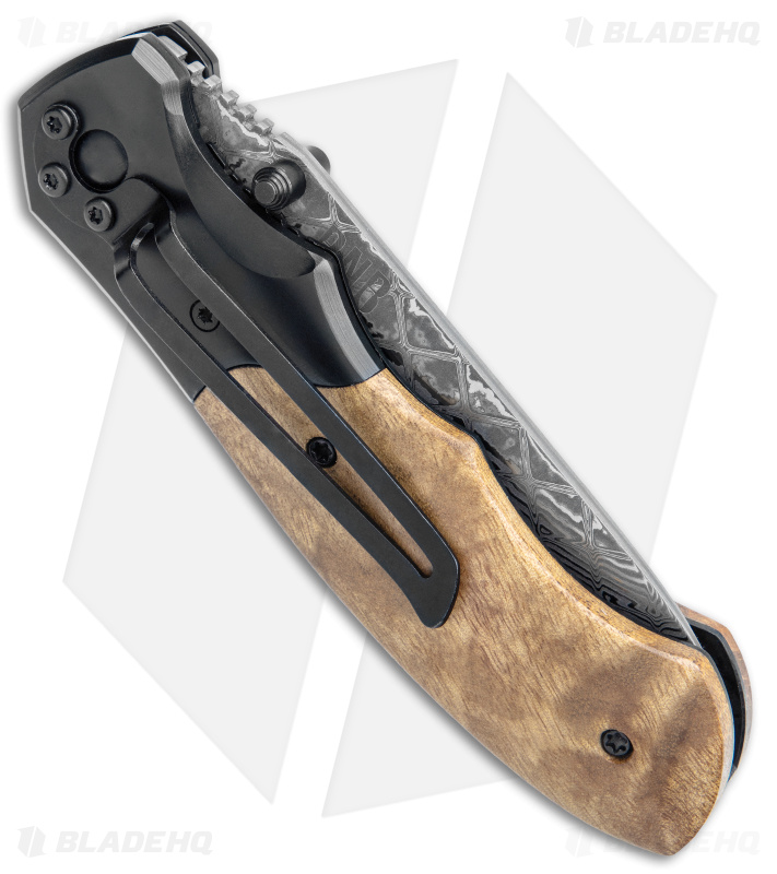 Buck N Bear Army Liner Lock Folder Knife Burlwood (3.25" Damascus)