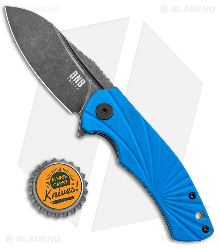 Buck N Bear Blue Fin Frame Lock Knife Titanium/Blue G-10 (3" Black SW)