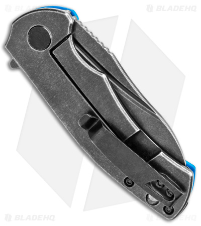 Buck N Bear Blue Fin Frame Lock Knife Titanium/Blue G-10 (3" Black SW)