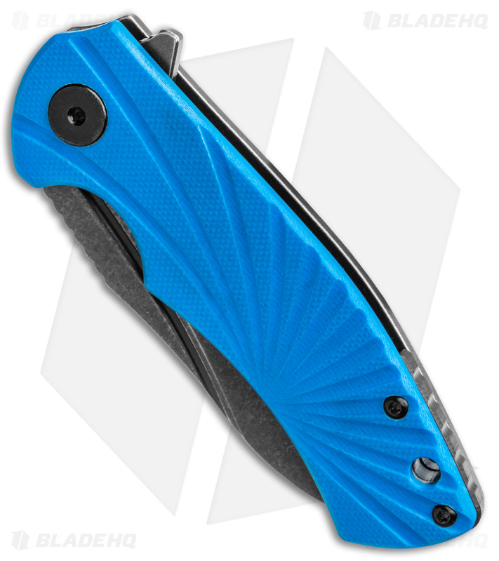 Buck N Bear Blue Fin Frame Lock Knife Titanium/Blue G-10 (3" Black SW)