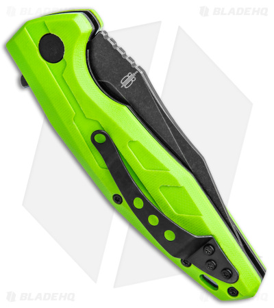 Buck N Bear Chameleon Liner Lock Knife Lime Green G-10 (3.6" Black SW)