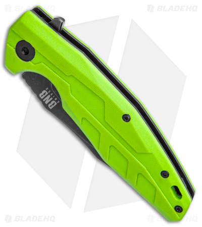 Buck N Bear Chameleon Liner Lock Knife Lime Green G-10 (3.6" Black SW)