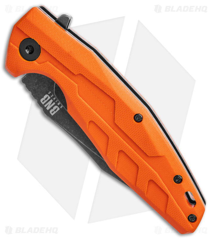 Buck N Bear Chameleon Liner Lock Knife Orange G-10 (3.6" Black SW)
