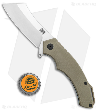 Buck N Bear EDC Cleaver Frame Lock Knife Desert Tan G-10  (3.75" SW)