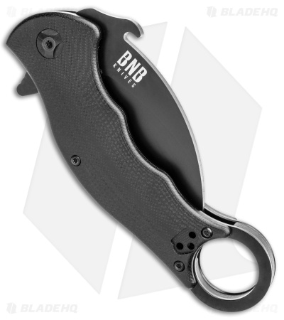 Buck N Bear Tactical Karambit Liner Lock Knife Black G-10  (2.5" Black)