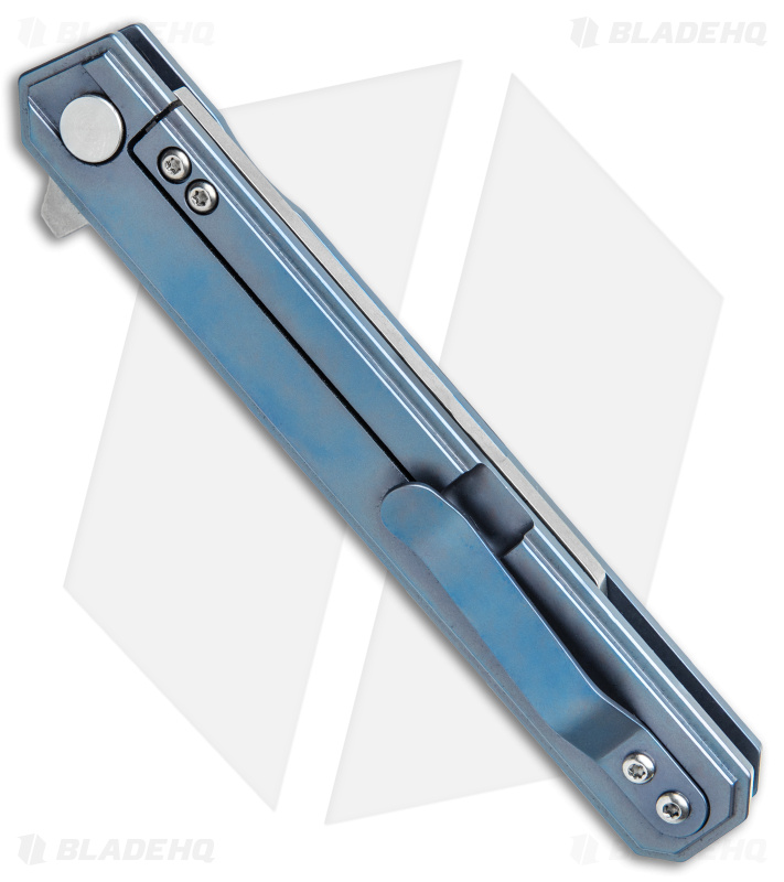 Buck N Bear Thunderbird Frame Lock Knife Blue/Brown Titanium (3.5" Satin)