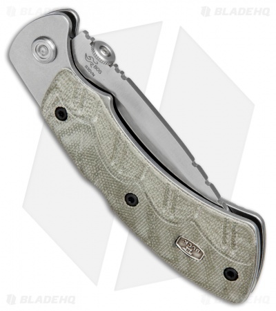 Buck Open Season Folding Skinner Lockback Knife OD Green Micarta (3.7" Satin)