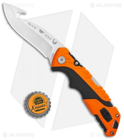 Buck Pursuit Pro Large 3.5" Guthook Lockback Knife - S35VN / Orange