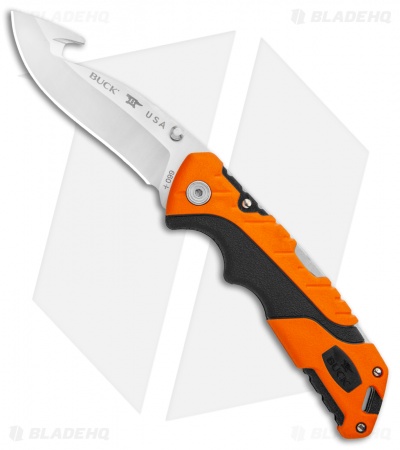 Buck Pursuit Pro Large 3.5" Guthook Lockback Knife - S35VN / Orange