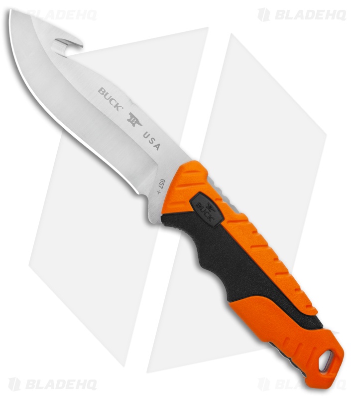 Buck Pursuit Pro Large 4.5" Guthook Fixed Blade - S35VN / Orange