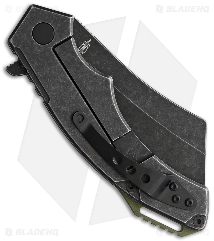 BNB EDC Cleaver Knife Black Weaved Carbon Fiber (4" Black SW)