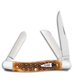 Case Cutlery Medium Stockman Burnt Amber Jigged Bone (6318 SS)