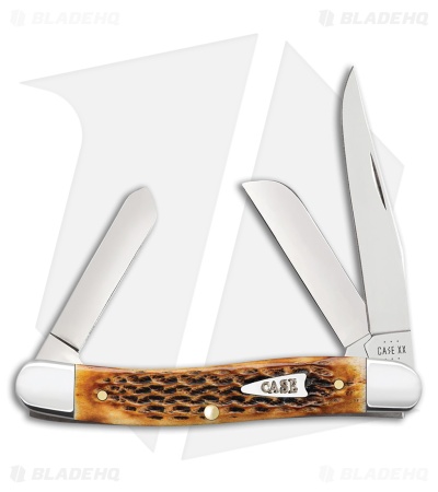 Case Cutlery Medium Stockman Burnt Amber Jigged Bone (6318 SS