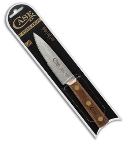 Case Cutlery Fixed Blade Walnut Wood Steak Knife (4.00&quot; Satin Serrated) | 191963