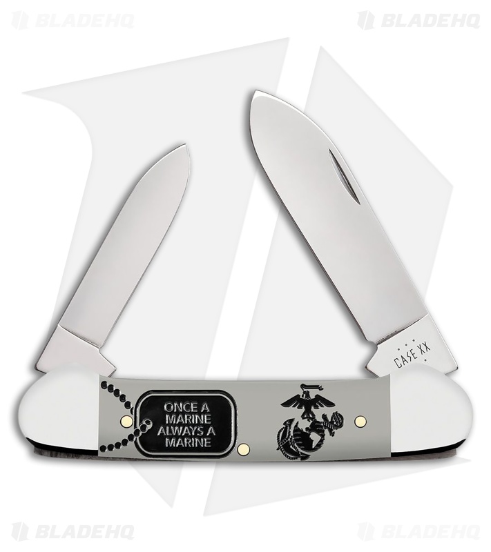 Case Cutlery USMC Canoe Smooth Gray Synthetic (2.625 Polished)