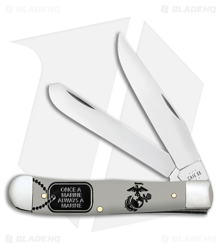 Case Cutlery USMC Trapper Smooth Gray Synthetic (3.25 Polished)
