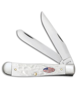Case Knives Trapper Knife 4.1" White Jigged Synthetic (6254 SS) 14100