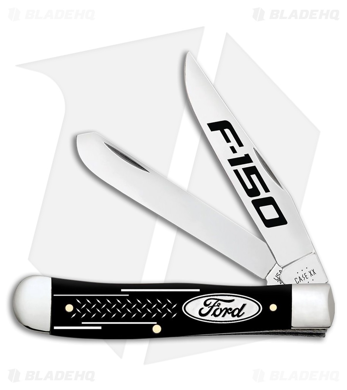 Case Cutlery Trapper Ford Smooth Black Synthetic (3.25 Polished) 