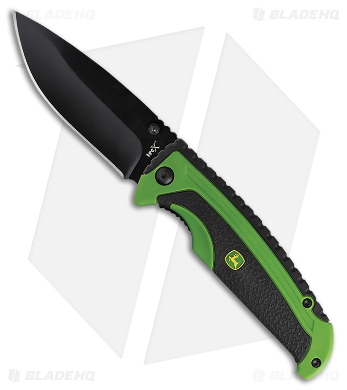 Case Cutlery John Deere TecX Linerlock Green Nylon W/Black Inlay (3.25" Black)