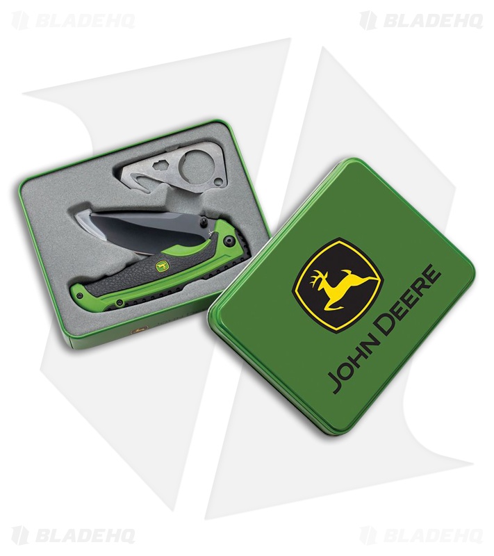 Case Cutlery John Deere Gift Set Green Nylon/Black Rubber (3.00" Black)