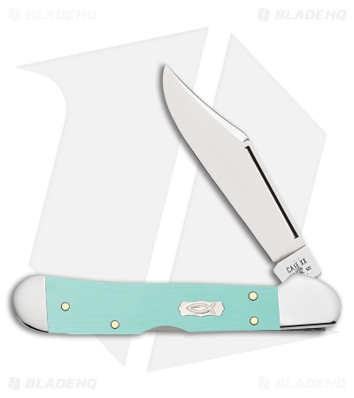 Case Cutlery Mini Copperlock Seafoam Green G 10 (2.72" Polish)