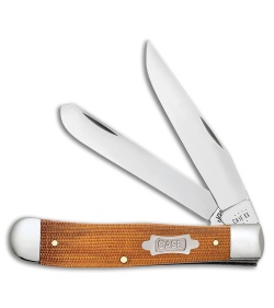 Case Knives Trapper Knife 4.1" Natural Canvas Micarta (10254 SS) 23690