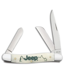 Case Cutlery Medium Trapper Jeep Smooth Natural Bone (2.625" Polished)