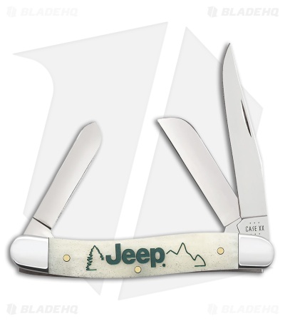 Case Cutlery Medium Trapper Jeep Smooth Natural Bone (2.625" Polished)