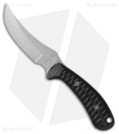 Case Cutlery Fixed Blade Ridgeback Hunter Black Burlap (4.00" Stonewash)