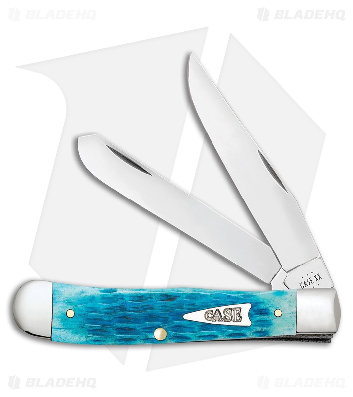Case CutleryTrapper Sky Blue Crandall Jigged Bone (3.25