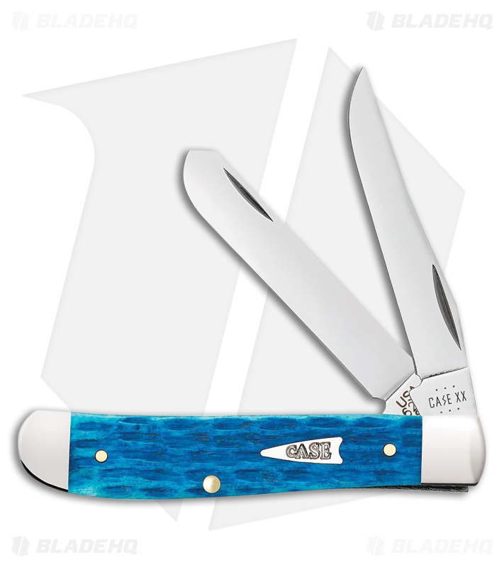 Case Cutlery Mini Trapper Sky Blue Crandall Jigged Bone (2.75
