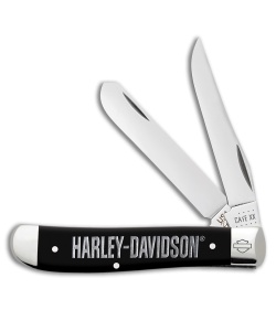 Case Knives Harley Davidson Mini Trapper Knife 3.5" Black Delrin (2207 SS) 52231