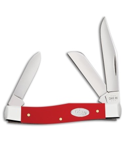 Case Knives Medium Stockman Knife 3.5" Red Smooth Synthetic (43032 SS)