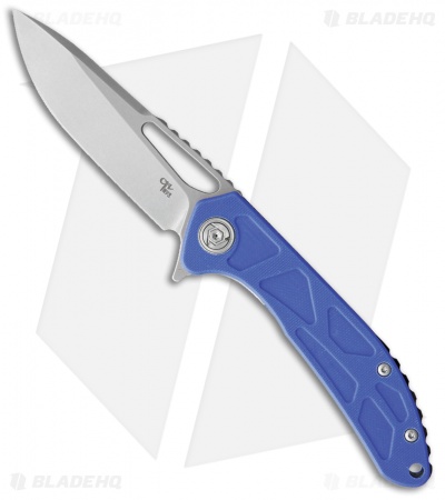 CH Knives Liner Lock Knife Blue G10 (3.63" SW)