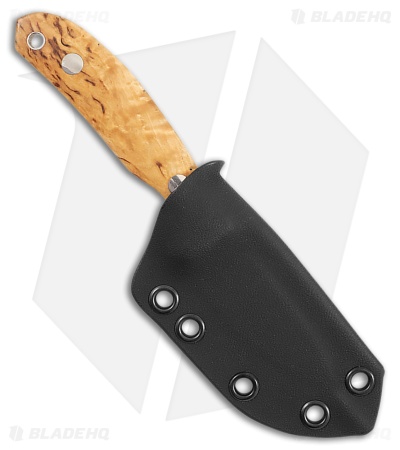 Casstrom Safari Mini Hunter Fixed Blade Knife Curly Birch (2.6" Satin)