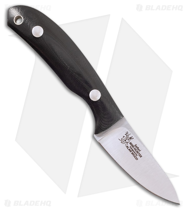 Casstrom Safari Mini Hunter Fixed Blade Knife Black G-10 (2.6" Satin) LH