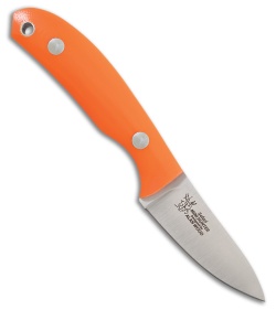 Casstrom Safari Mini Hunter Fixed Blade Knife Orange G-10 (2.6" Satin)