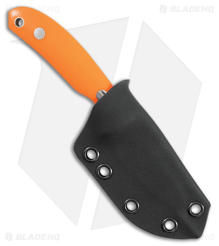 Casstrom Safari Mini Hunter Fixed Blade Knife Orange G-10 (2.6" Satin)