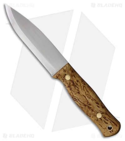 Casstrom Lars Fält Bushcraft Fixed Blade Knife Curly Birch (4.5" Satin)
