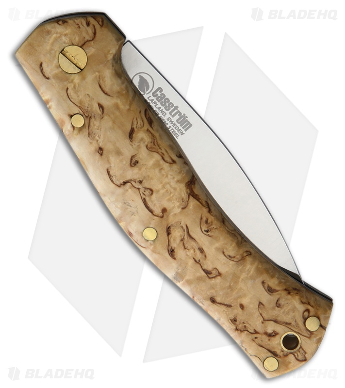 Casstrom Lars Fält Slip Joint Knife Curly Birch Satin