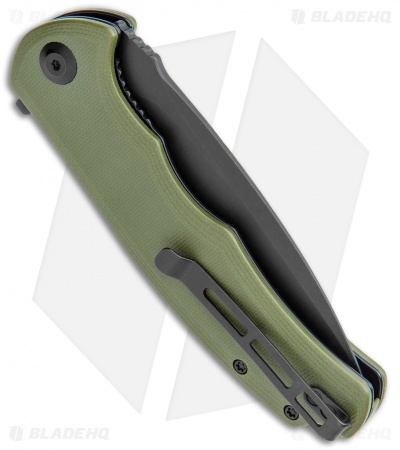 CIVIVI Praxis Flipper Liner Lock Knife OD Green G-10 (3.75" Black) C803F