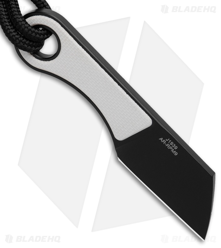 CJRB Chip Fixed Blade Knife White G-10 Cleaver Black AR-RPM9