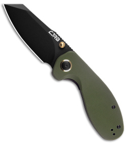 CJRB More Maileah Liner Lock Knife Green G-10 (3" Black AR-RPM9) 