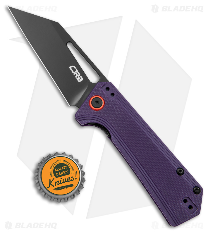 チーフ　カリブ CJRB Ruffian Liner Lock Knife Purple G-10 - Blade HQ