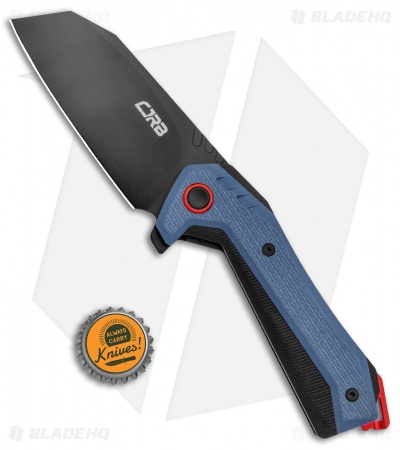 CJRB Tigris Liner Lock Knife Blue/Black G-10 (3.5" Black)