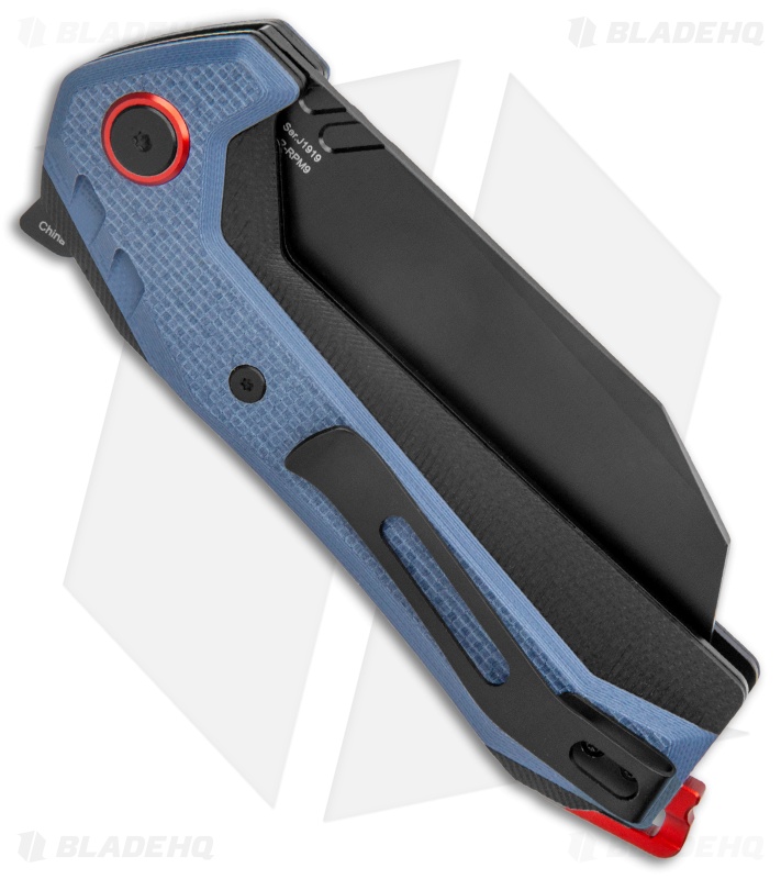 CJRB Tigris Liner Lock Knife Blue/Black G-10 (3.5" Black)